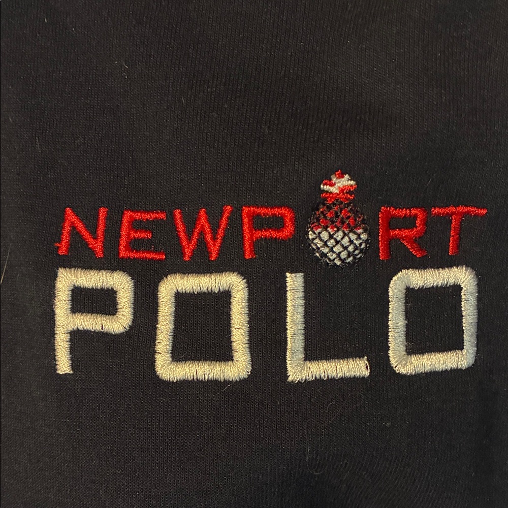 Newport Polo Dark Blue Hoodie Large - Picture 2 of 3